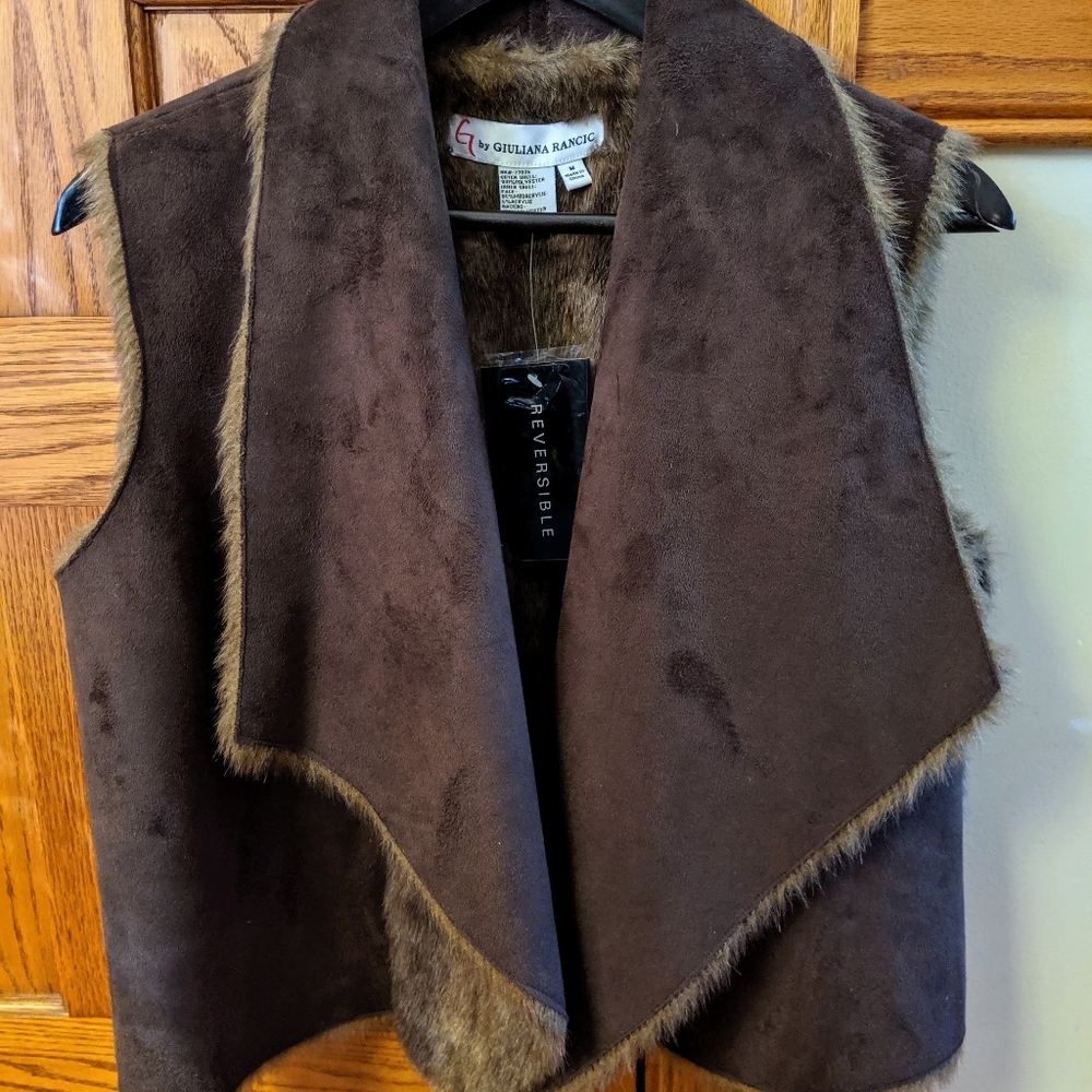 G by GIULIANA RANCIC Faux Fur Vest